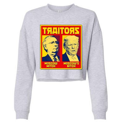 Moscow Mitch Moscow's Bitch Mitch Trump Traitors Cropped Pullover Crew