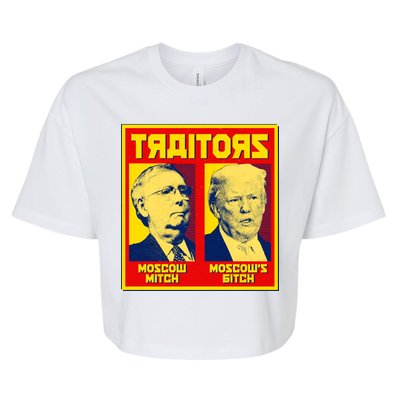 Moscow Mitch Moscow's Bitch Mitch Trump Traitors Bella+Canvas Jersey Crop Tee