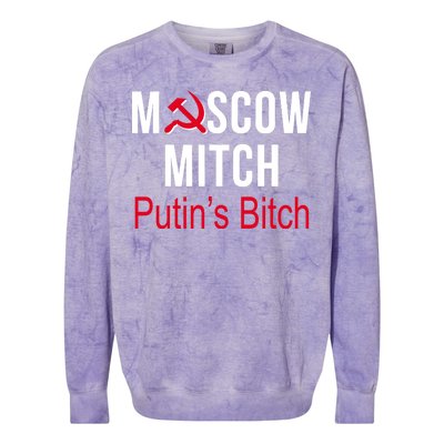 Moscow Mitch Putin's Bitch Colorblast Crewneck Sweatshirt