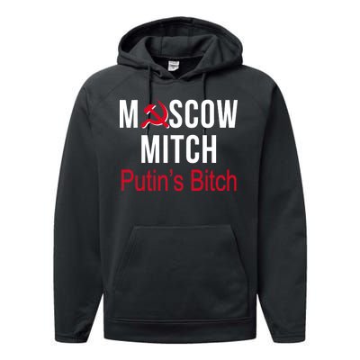 Moscow Mitch Putin's Bitch Performance Fleece Hoodie