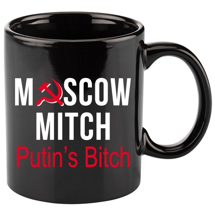 Moscow Mitch Putin's Bitch 11oz C Handle Ceramic Mug