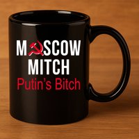 Moscow Mitch Putin's Bitch 11oz C Handle Ceramic Mug