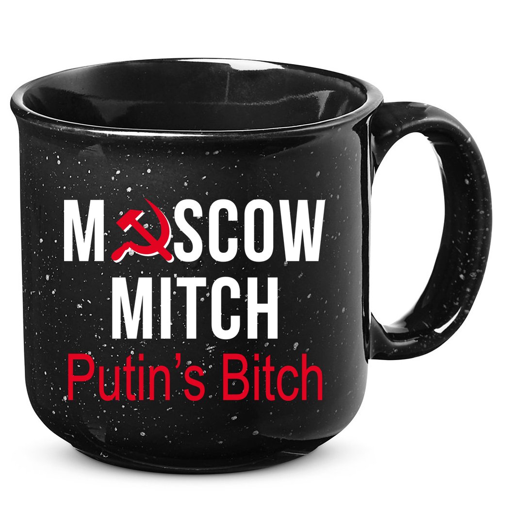 Moscow Mitch Putin's Bitch 15oz Campfire Ceramic Mug