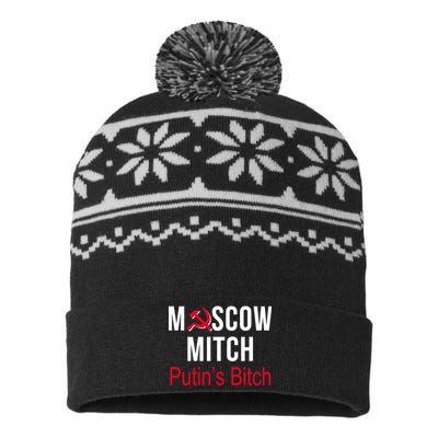 Moscow Mitch Putin's Bitch USA-Made Snowflake Beanie