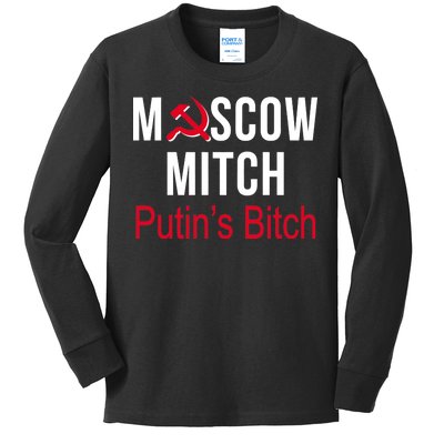 Moscow Mitch Putin's Bitch Kids Long Sleeve Shirt