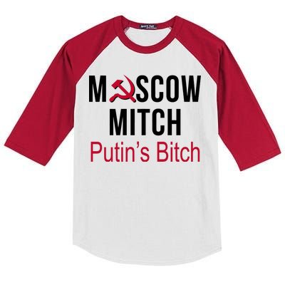 Moscow Mitch Putin's Bitch Kids Colorblock Raglan Jersey