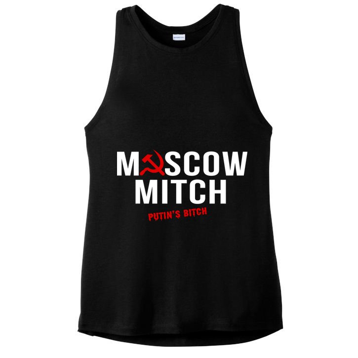 Moscow Mitch Putins Puppet Ladies PosiCharge Tri-Blend Wicking Tank