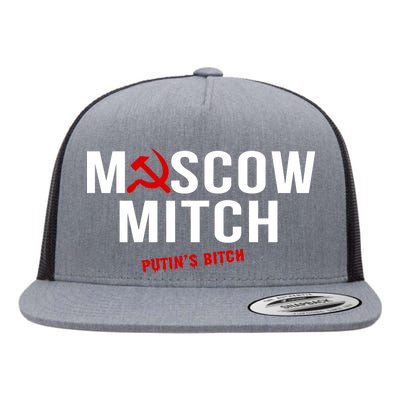 Moscow Mitch Putins Puppet Flat Bill Trucker Hat