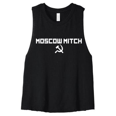 Moscow Mitch Russia Women's Racerback Cropped Tank