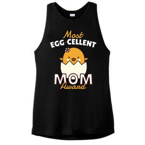 Most Eggcellent Mom Award Ladies PosiCharge Tri-Blend Wicking Tank