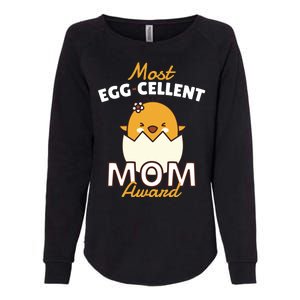 Most Eggcellent Mom Award Womens California Wash Sweatshirt