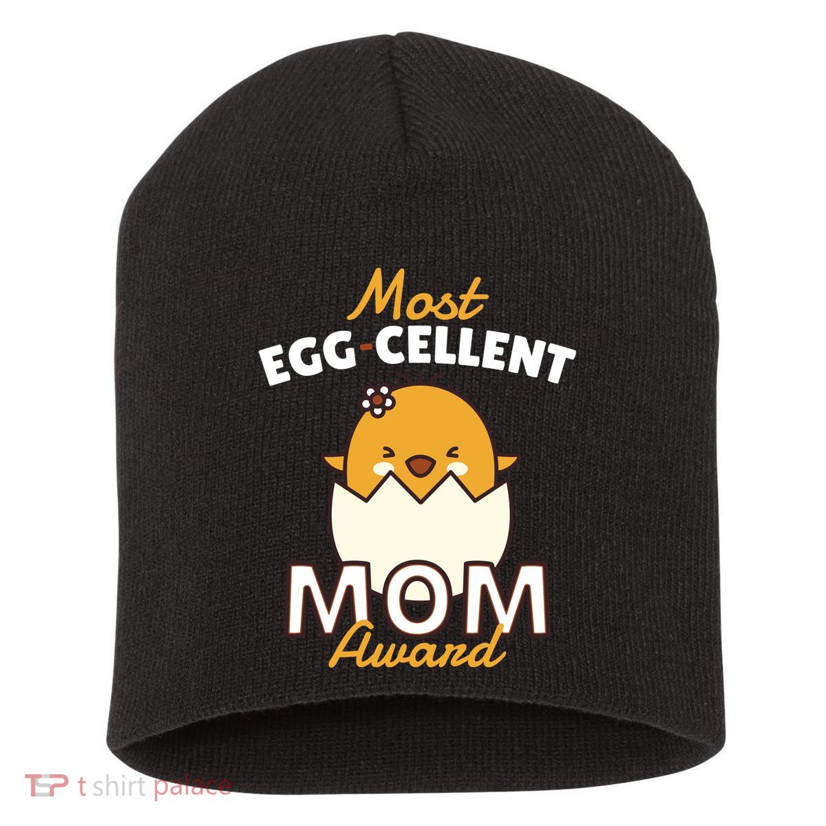 Most Eggcellent Mom Award Short Acrylic Beanie