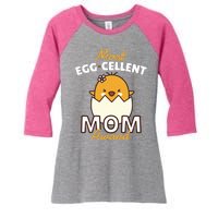 Most Eggcellent Mom Award Women's Tri-Blend 3/4-Sleeve Raglan Shirt