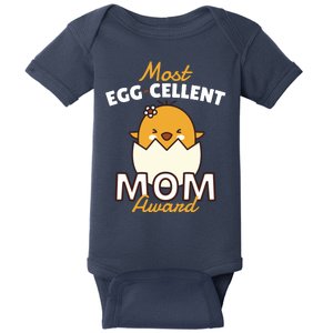 Most Eggcellent Mom Award Baby Bodysuit