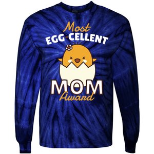 Most Eggcellent Mom Award Tie-Dye Long Sleeve Shirt