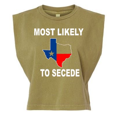 Most Likely To Secede Texas Garment-Dyed Women's Muscle Tee