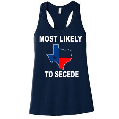 Most Likely To Secede Texas Women's Racerback Tank