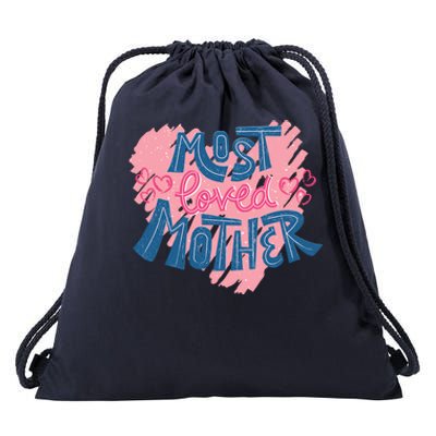 Most Loved Mother Drawstring Bag