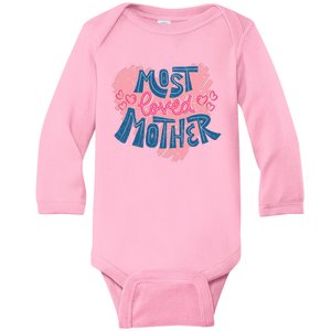 Most Loved Mother Baby Long Sleeve Bodysuit