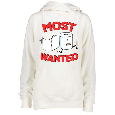 Most Wanted Toilet Paper Womens Funnel Neck Pullover Hood