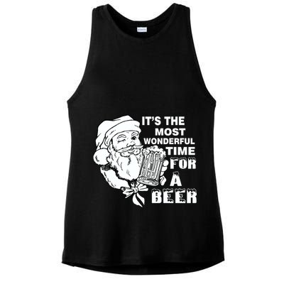 Most Wonderful Time For A Beer Ladies PosiCharge Tri-Blend Wicking Tank