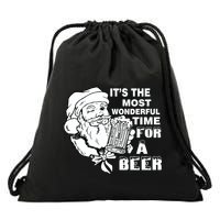 Most Wonderful Time For A Beer Drawstring Bag