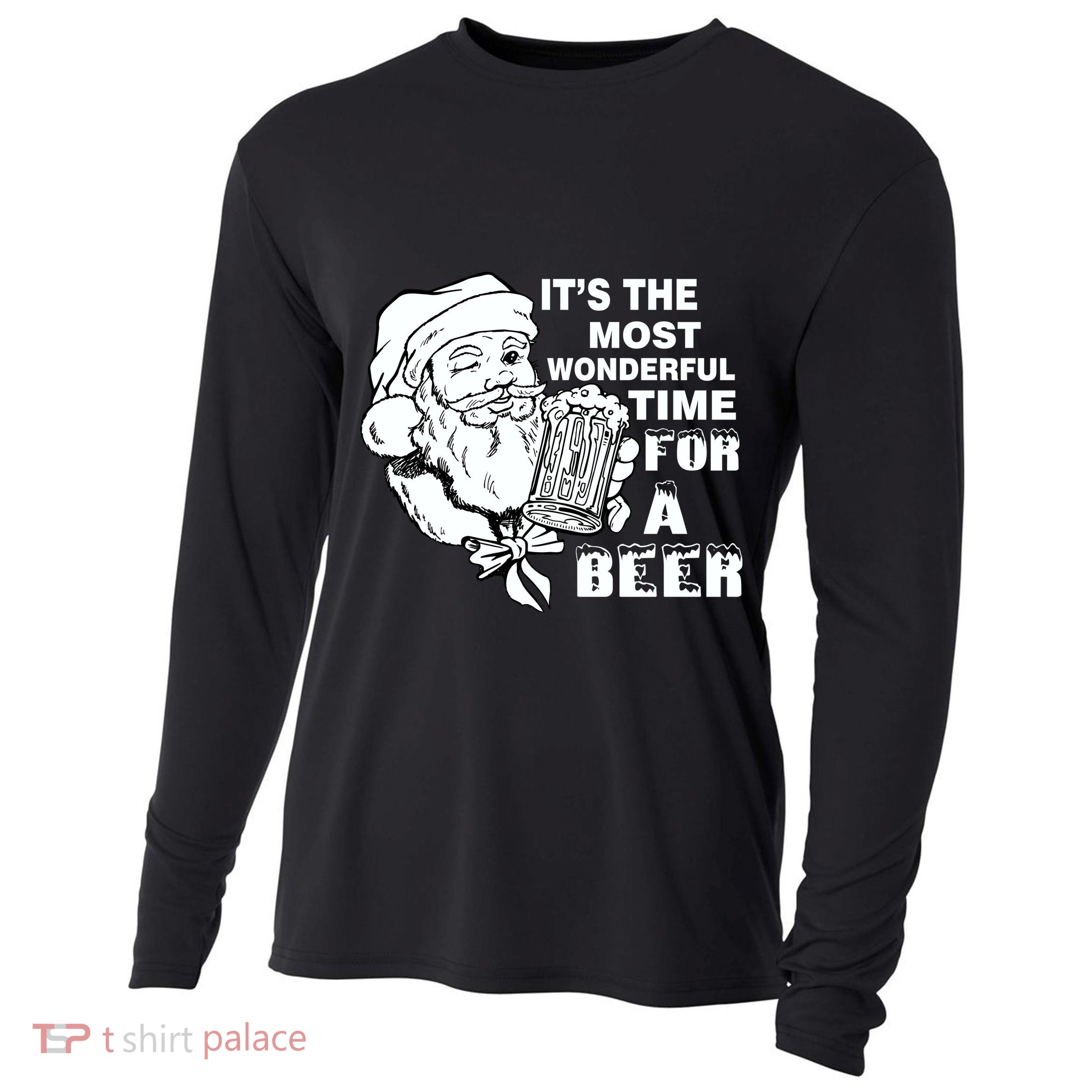 Most Wonderful Time For A Beer Cooling Performance Long Sleeve Crew