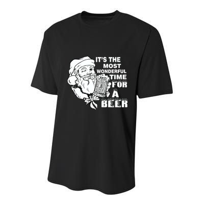 Most Wonderful Time For A Beer Youth Performance Sprint T-Shirt