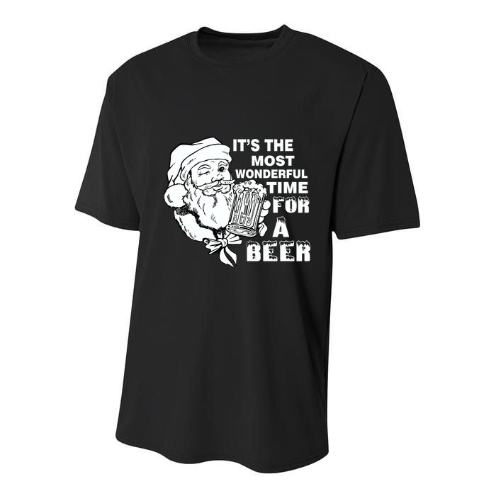 Most Wonderful Time For A Beer Youth Performance Sprint T-Shirt