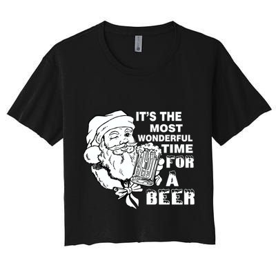 Most Wonderful Time For A Beer Crop Top