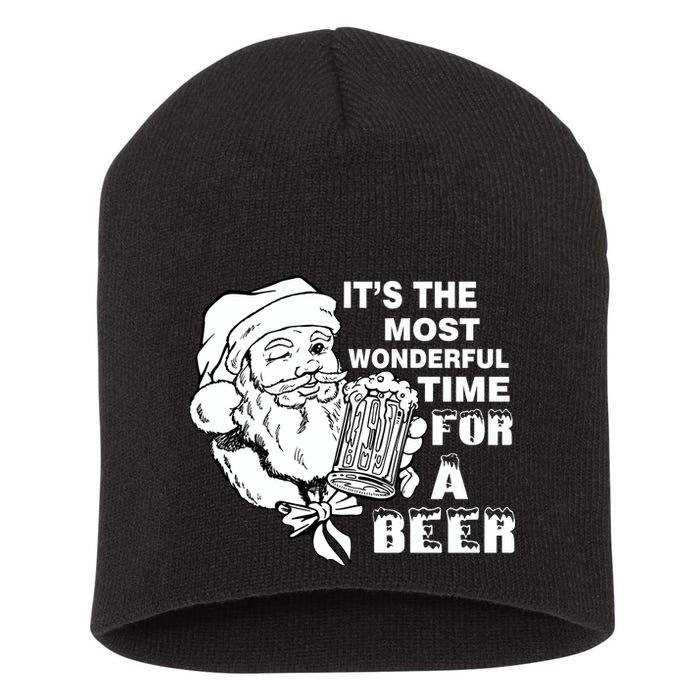 Most Wonderful Time For A Beer Short Acrylic Beanie