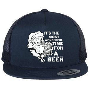 Most Wonderful Time For A Beer Flat Bill Trucker Hat