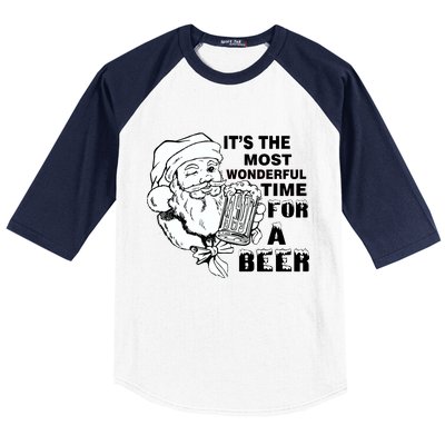 Most Wonderful Time For A Beer Baseball Sleeve Shirt