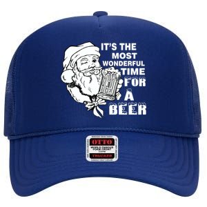 Most Wonderful Time For A Beer High Crown Mesh Back Trucker Hat