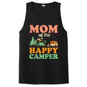 Mom Of The Happy Camper Shirt Wo 1st Bday Camping Trip PosiCharge Competitor Tank