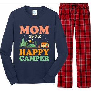 Mom Of The Happy Camper Shirt Wo 1st Bday Camping Trip Long Sleeve Pajama Set