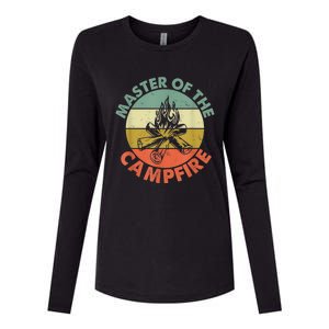 Master Of The Campfire Dad Camping Camping Dad Gift Womens Cotton Relaxed Long Sleeve T-Shirt