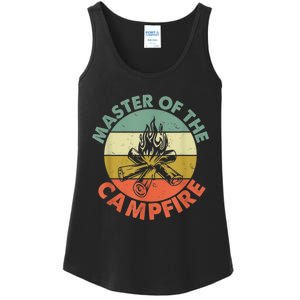 Master Of The Campfire Dad Camping Camping Dad Gift Ladies Essential Tank