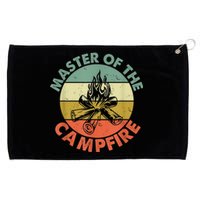 Master Of The Campfire Dad Camping Camping Dad Gift Grommeted Golf Towel