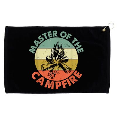 Master Of The Campfire Dad Camping Camping Dad Gift Grommeted Golf Towel