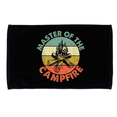 Master Of The Campfire Dad Camping Camping Dad Gift Microfiber Hand Towel