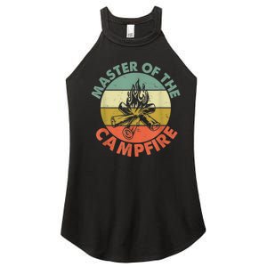 Master Of The Campfire Dad Camping Camping Dad Gift Women's Perfect Tri Rocker Tank