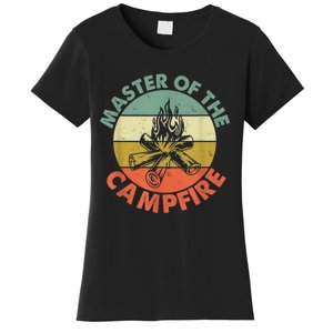 Master Of The Campfire Dad Camping Camping Dad Gift Women's T-Shirt