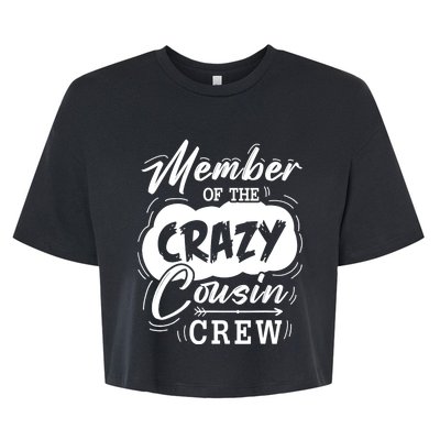 Member Of The Crazy Cousin Crew Cute Cousin Squad Birthday Bella+Canvas Jersey Crop Tee