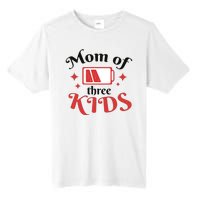 Mom Of Three Kids Battery Low Tall Fusion ChromaSoft Performance T-Shirt