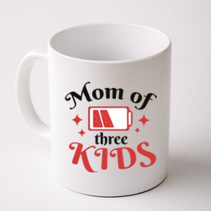 Mom Of Three Kids Battery Low Coffee Mug