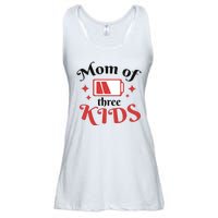 Mom Of Three Kids Battery Low Ladies Essential Flowy Tank