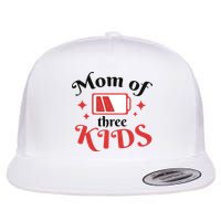 Mom Of Three Kids Battery Low Flatbill Hat