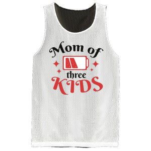 Mom Of Three Kids Battery Low Mesh Reversible Basketball Jersey Tank