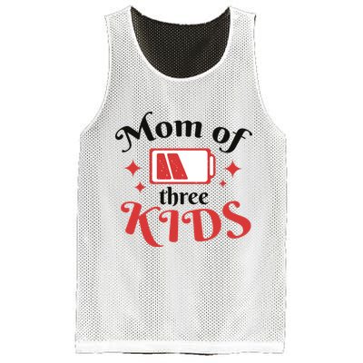 Mom Of Three Kids Battery Low Mesh Reversible Basketball Jersey Tank